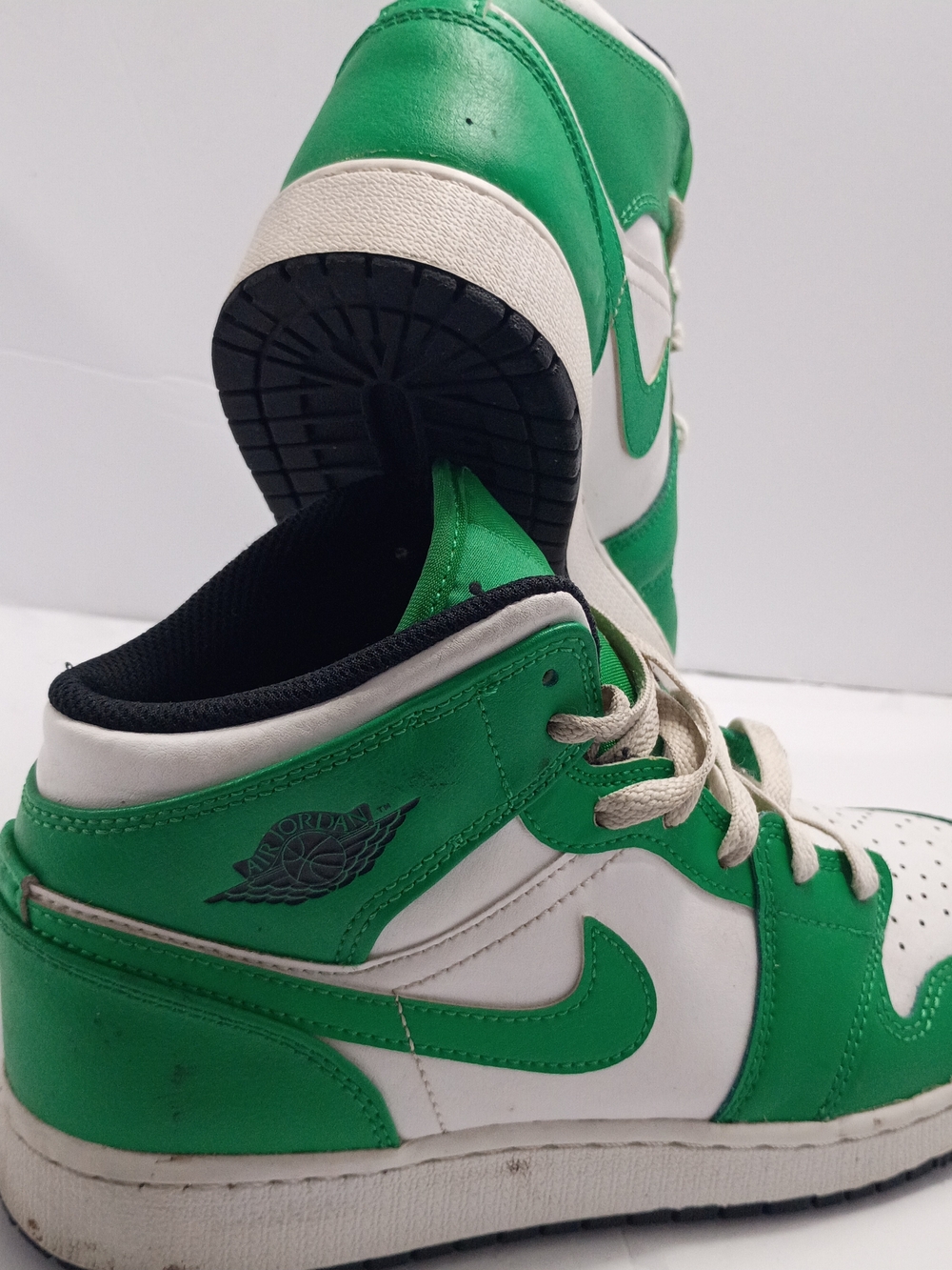 Nike Air Jordan 1 Mid Green White Sneakers